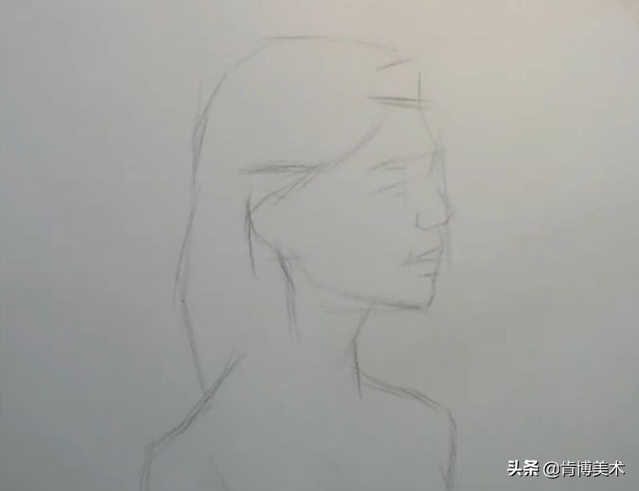 如何画侧脸女生(画一个侧脸美女，名师详细步骤教程，有喜欢的吗)