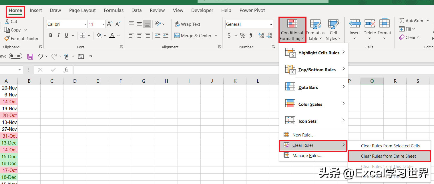 Excel 中那么多未排序的日期，如何自動(dòng)標(biāo)出下個(gè)月的所有日期？