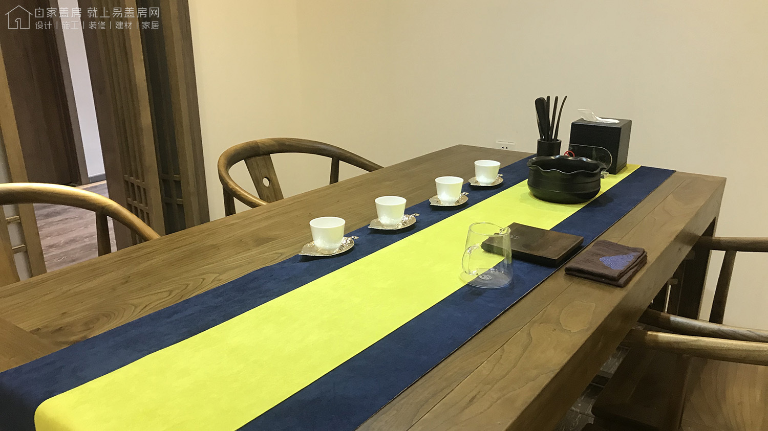 太惊艳，古风古韵，北京中关村新中式茶室室内设计和室内装修