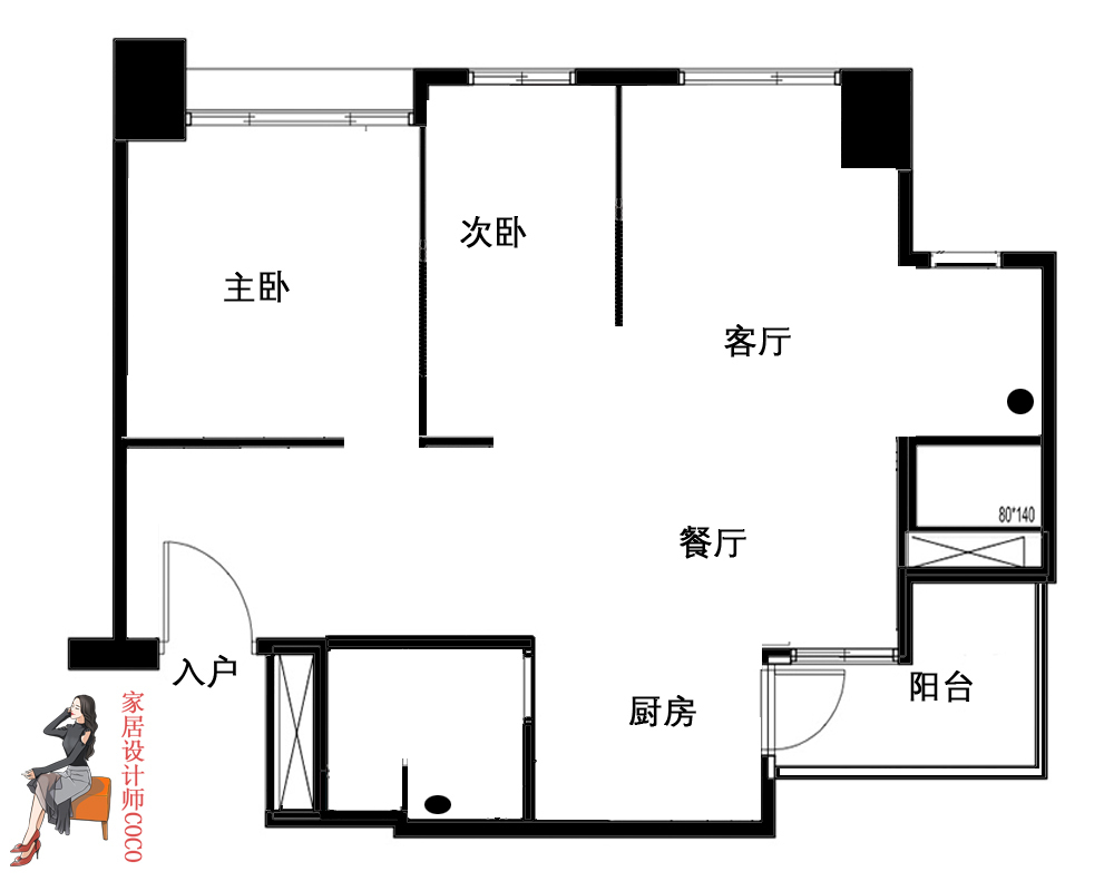 80㎡三室一厅装修设计：小空间大智慧，实用与美观并存