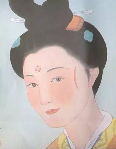 柳叶眉唐女眉妆的兴起,使得唐朝女子的风韵更足,浅浅眉妆一点黛,刻画