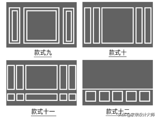 12款石膏线背景墙，结构布局+装修案例，省钱又洋气，谁看谁爱