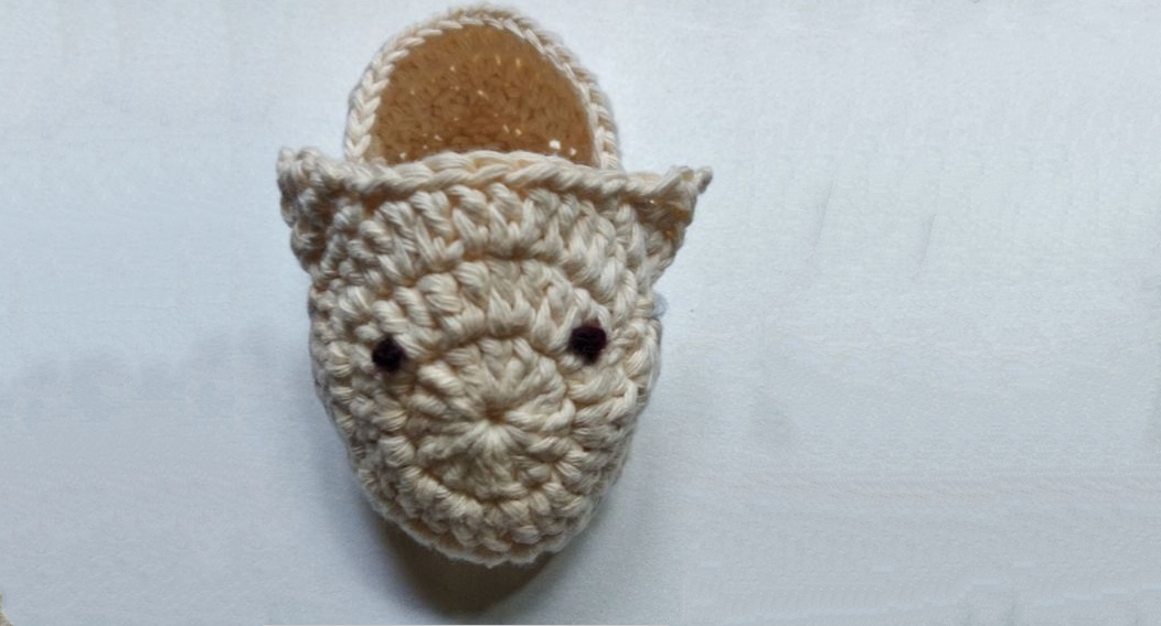 小猪婴儿毛线鞋钩织教程,可爱又简单,附详细图解说明