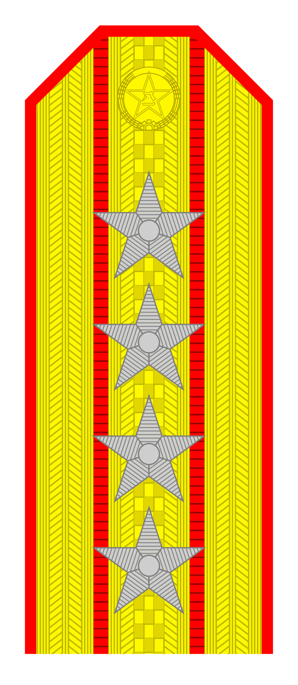 解放军肩章大小图片（解放军55式军衔军官常服肩章一览）