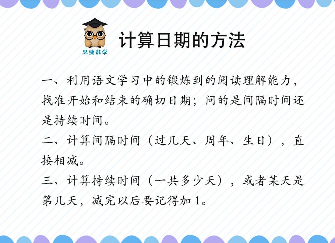 三年级数学：生日日期计算方法详解