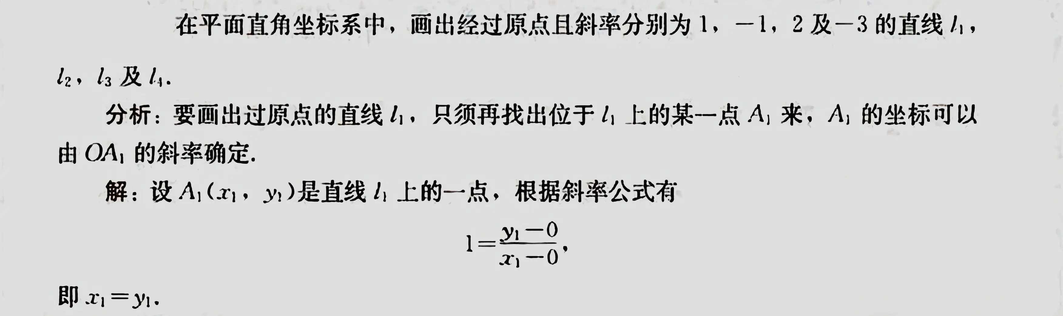 数学笔记 : 直线的斜率和两直线平行与垂直的判定