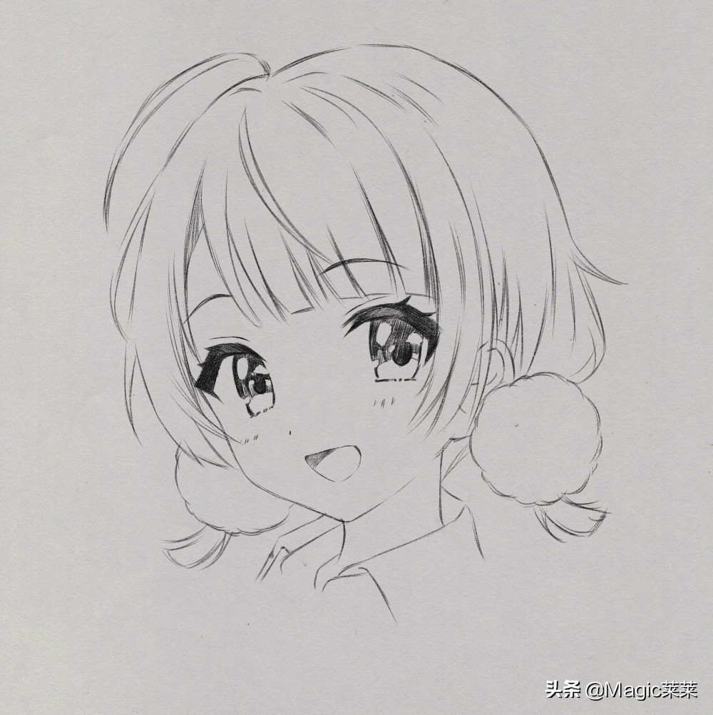动漫可爱女孩铅笔手绘教程 素描风格 简单易学