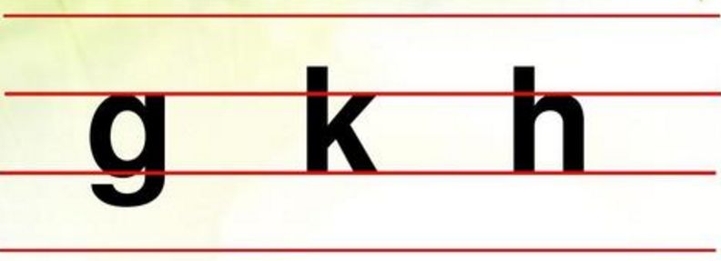 部编版一年级语文上册汉语拼音5《g k h》图文讲解