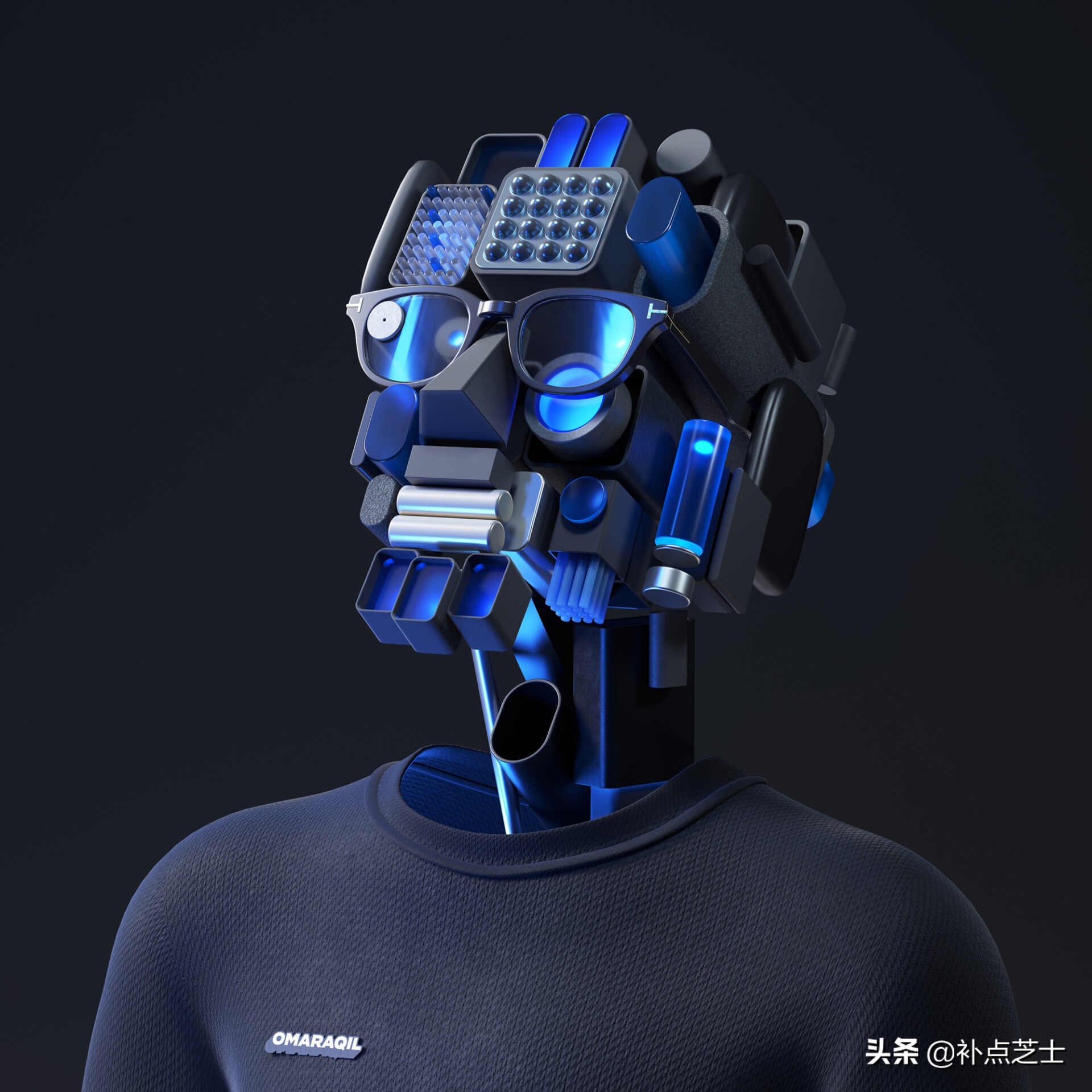 数字渲染拼贴3D物体自画像绘制技法