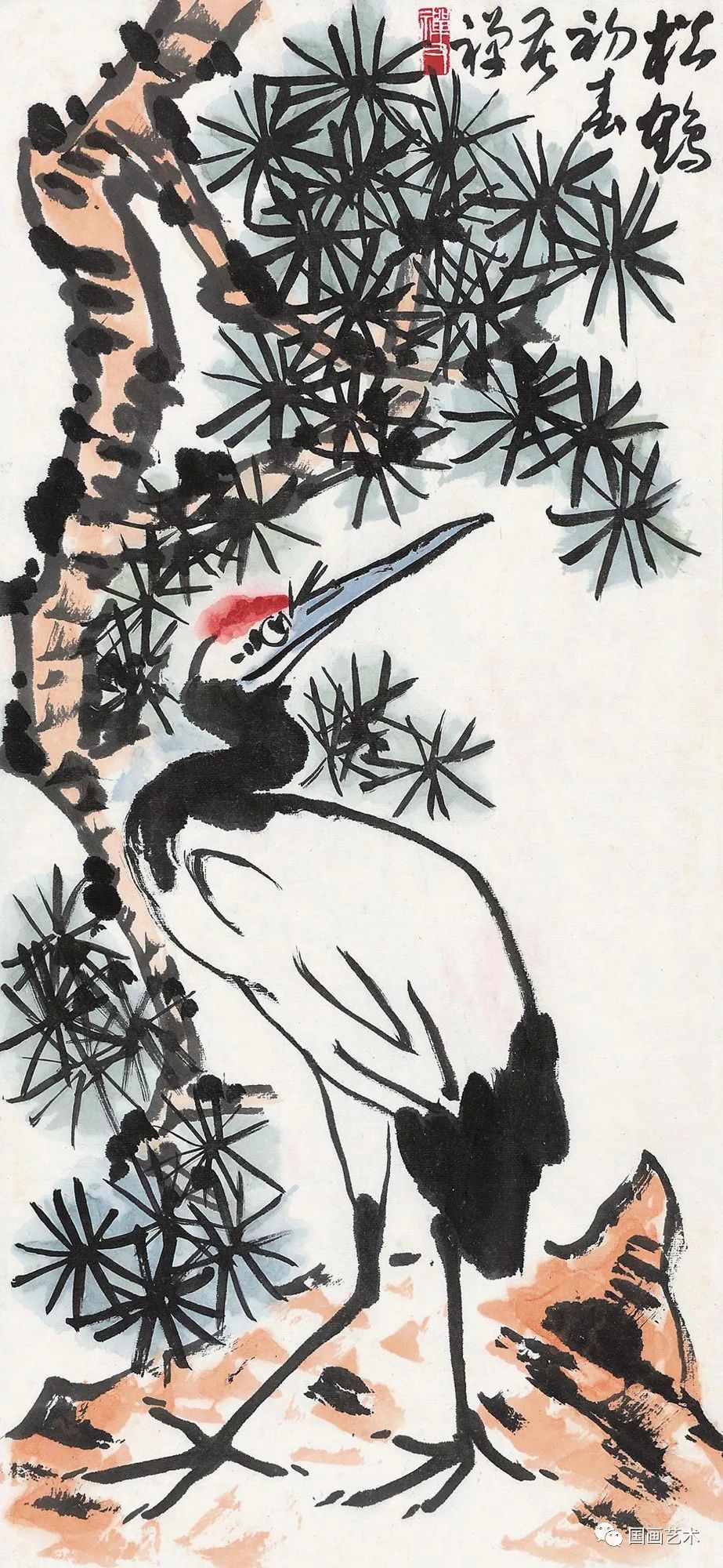 松鹤图作品大全(集各大名家笔下的经典作品松鹤图)