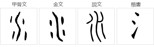 "三点水",其实就是水.