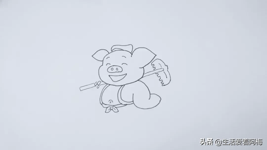 幼儿简笔画 人物:猪八戒