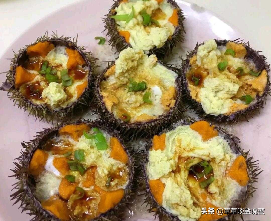 海胆蒸蛋在家就可以做，胆黄看得见，何必去三亚吃汁多无肉的海胆