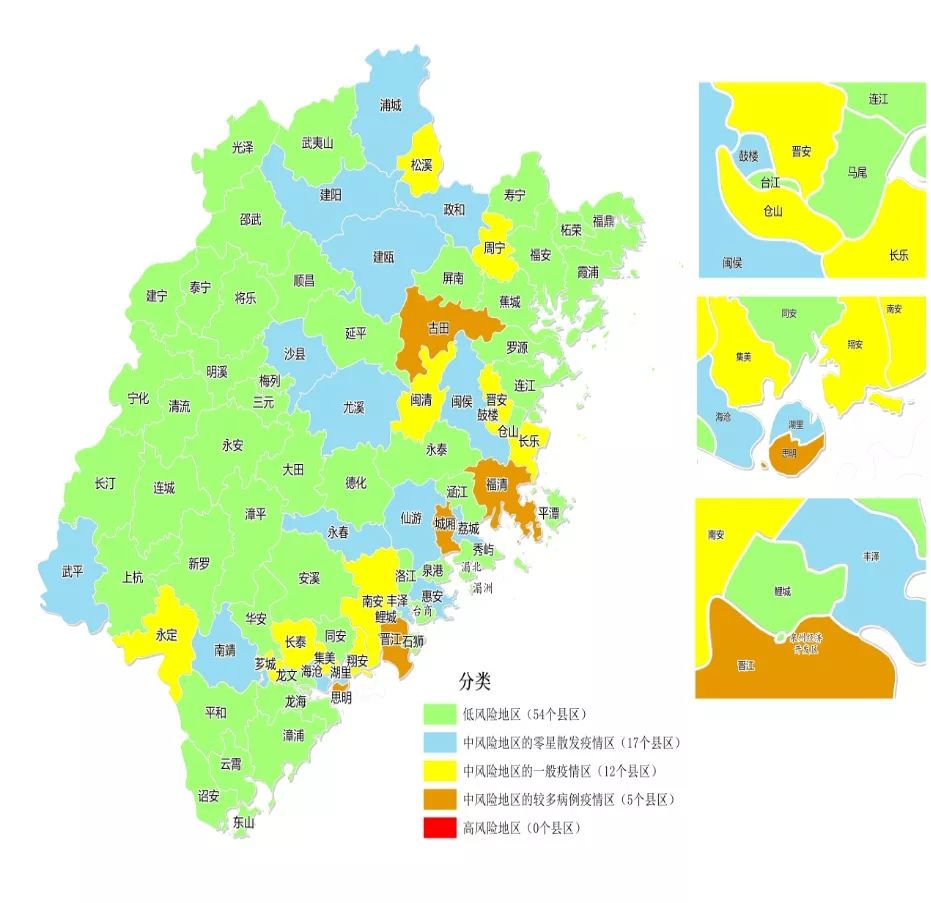 最新！福建今日无新增病例！同时公布54个低风险地区、34个中风险地区