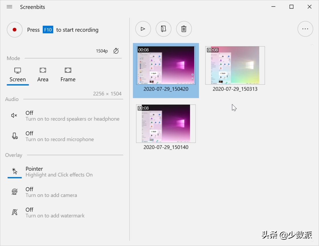 比 Windows 原生录屏更好用的软件？试试这款 Screenbits