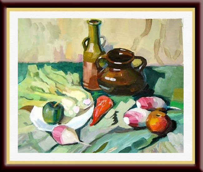 郦纬农水粉静物写生作品欣赏