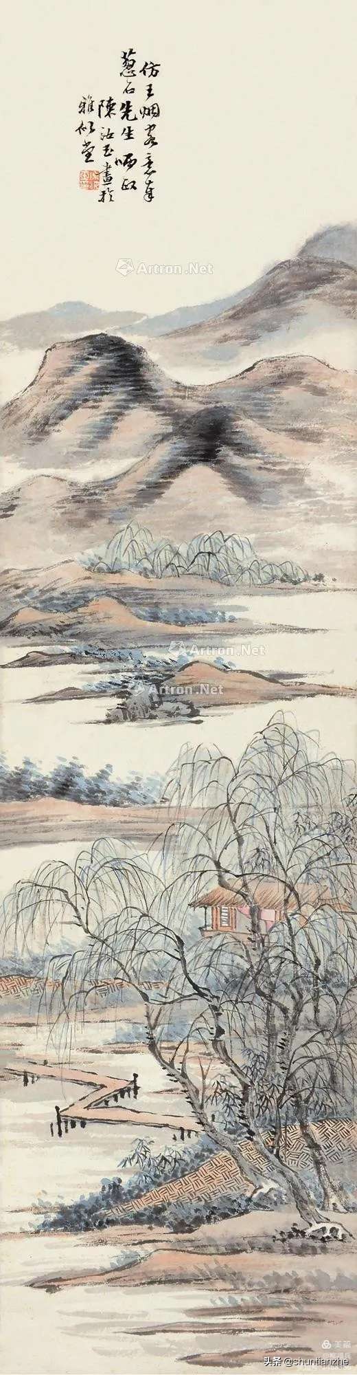 春晓图片(名家山水画《春晓图》欣赏)