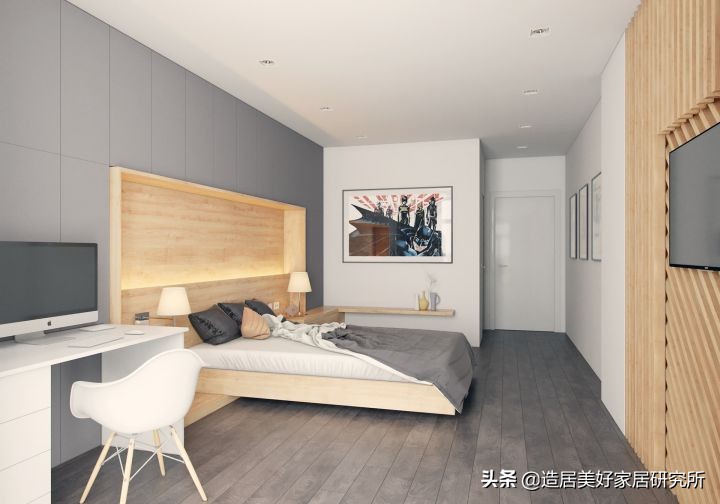 臥室背景牆别放空，这样设计美极了
