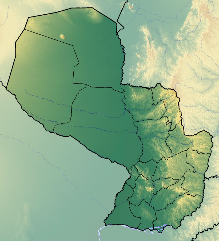 巴拉圭地图,巴拉圭地图国旗图片