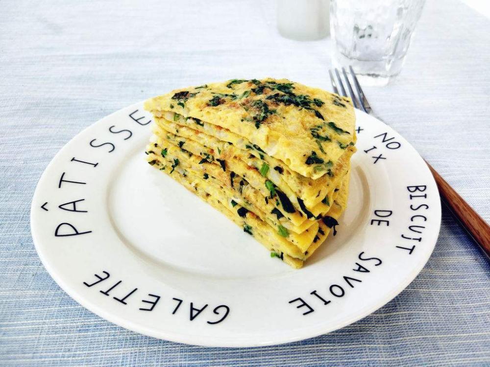 图片[2]-【茼蒿鸡蛋饼】做法步骤图 简单易做又美味过瘾 怎-起舞食谱网