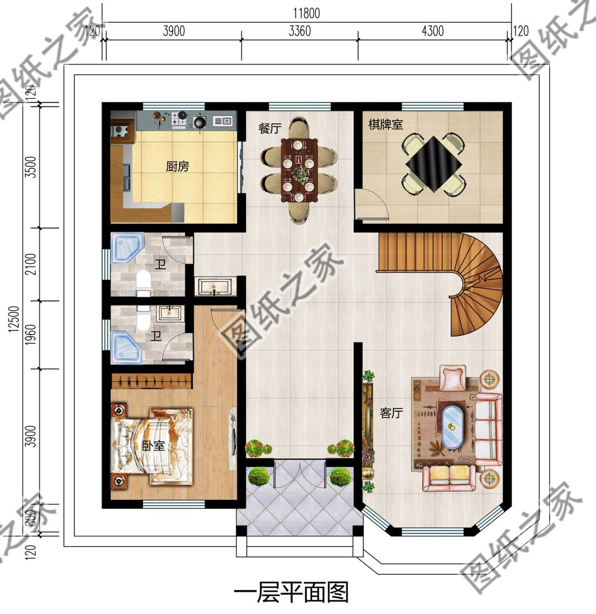3款最新复式二层农村自建别墅，空中叠墅挑高客厅尽显奢华气质