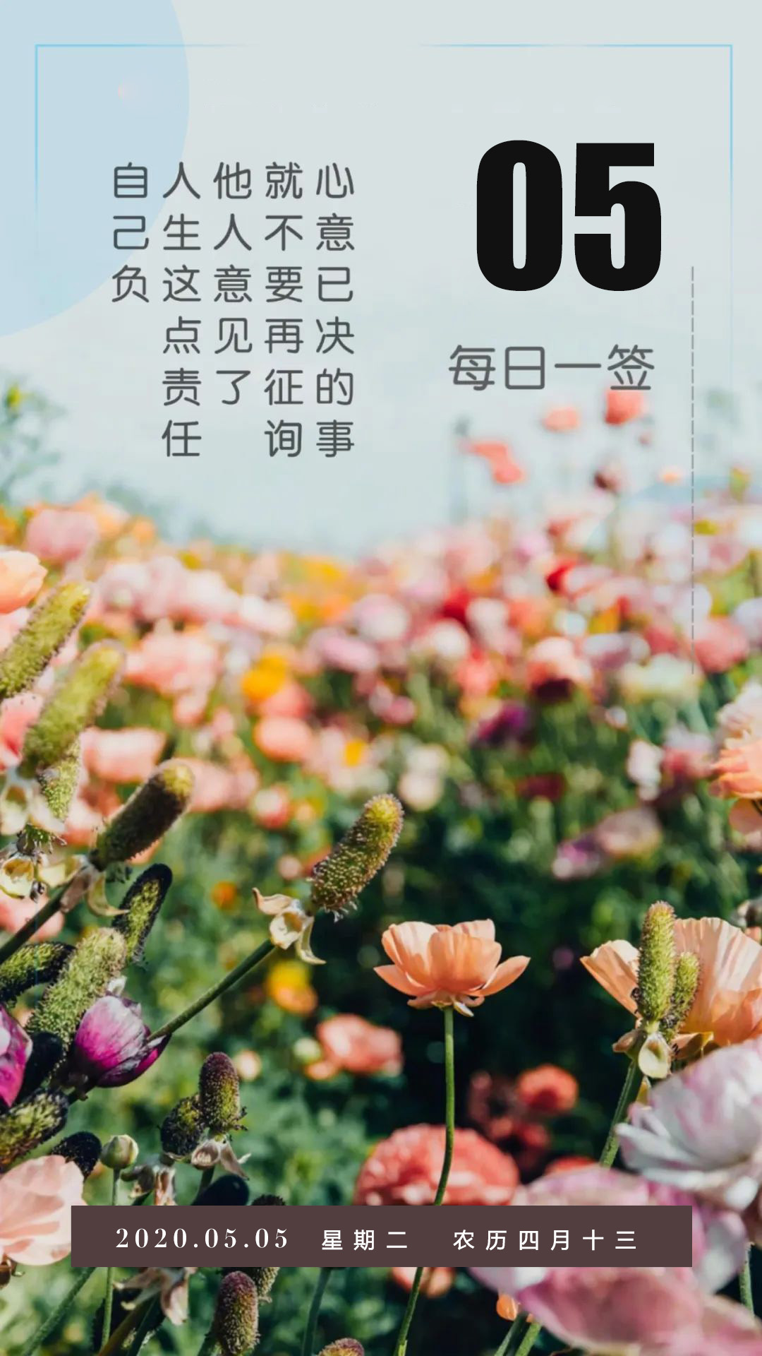 星期二正能量早安图片日签带字：自由绽放，追梦不息！