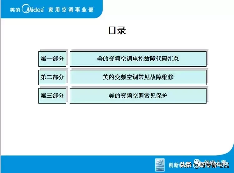 美的变频空调故障维修课件培训