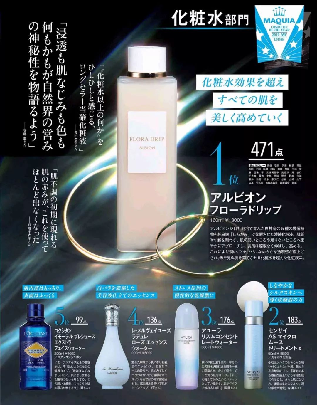 2019下半年最佳护肤美妆品排行榜｜日杂《MAQUIA》best cosme大赏