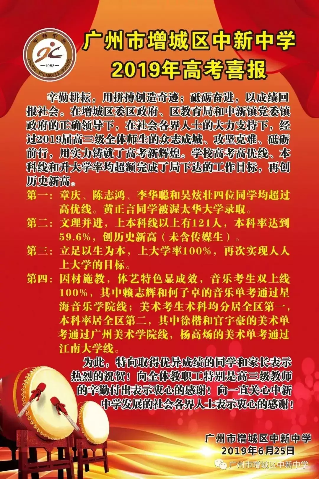 新增17校高考喜报！黄冈、天省、培正、三中、中大附中……