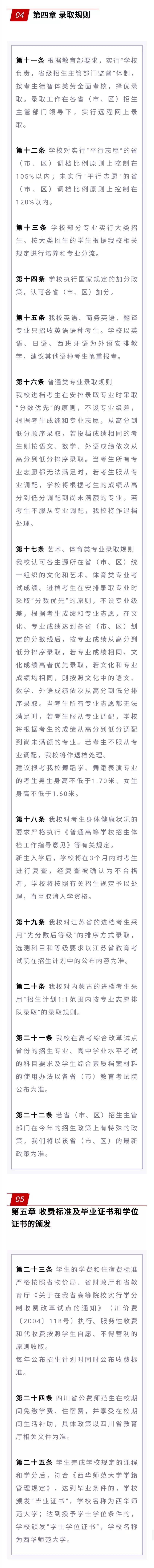 西华师范大学2021年招生章程、计划、往年录取分数线