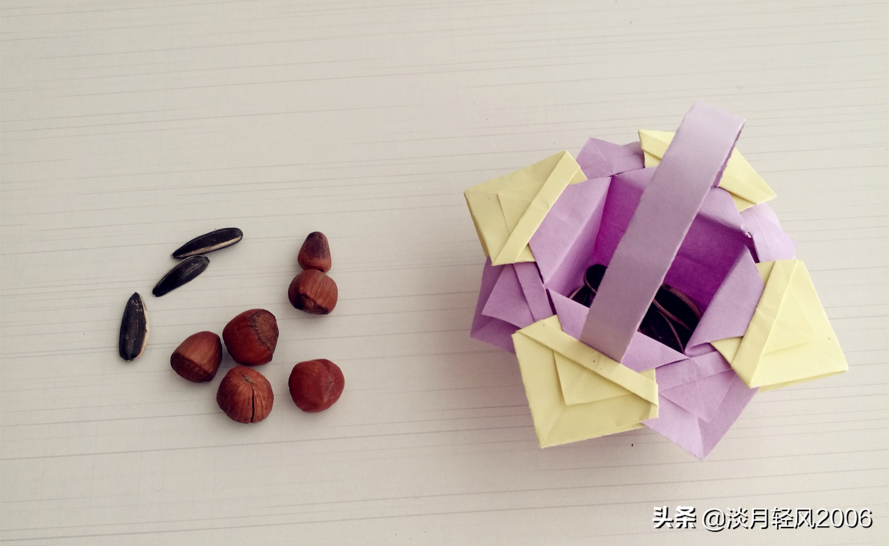 折纸教程，手把手教你折一个小花篮，体验自己动手的乐趣