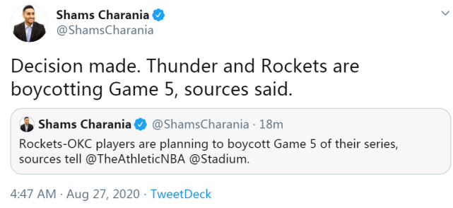 nba季后賽為什么要延期了（NBA罷賽日！三場季后賽全部推遲，詹皇：受夠了，我們要求改變）