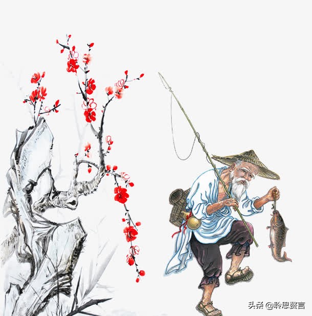 钓鱼诗词精选三十五首 垂钓坐磐石，水清心亦闲