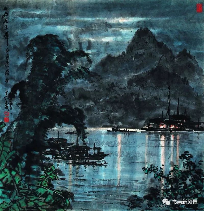 夜色漓江，山宁水静