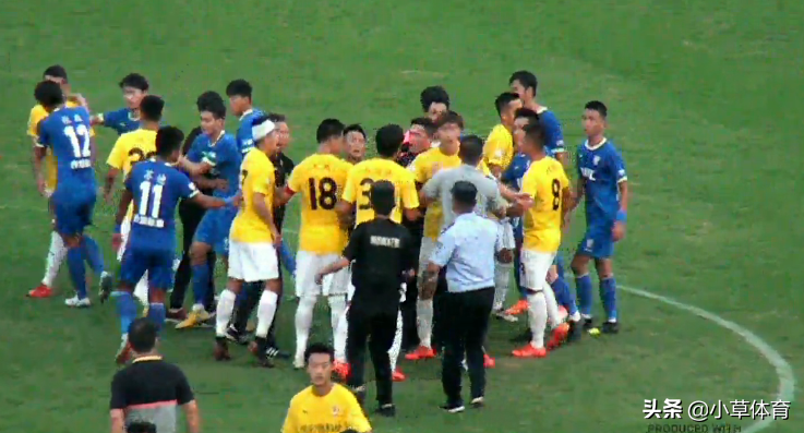 中乙回放app（中乙联赛爆发冲突！中间一度暂停5分钟，尾声阶段两队再次爆口角）