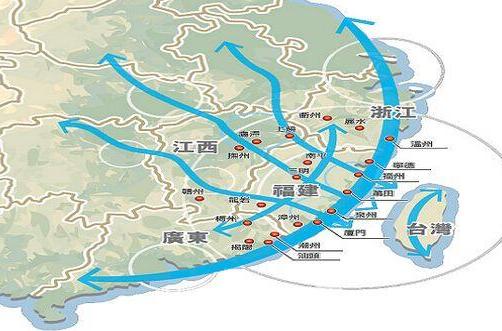 海峡西岸城市群，五大核心城市