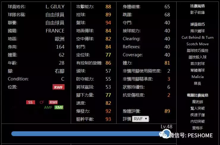 实况足球2018捏脸参数(pes2019上调新科金球奖得主莫德里奇数据！战神巴蒂满级能力曝光)