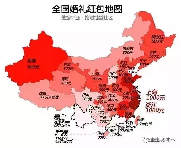 被婚礼份子钱吓哭?看看各省份子钱标准,广东人笑了……