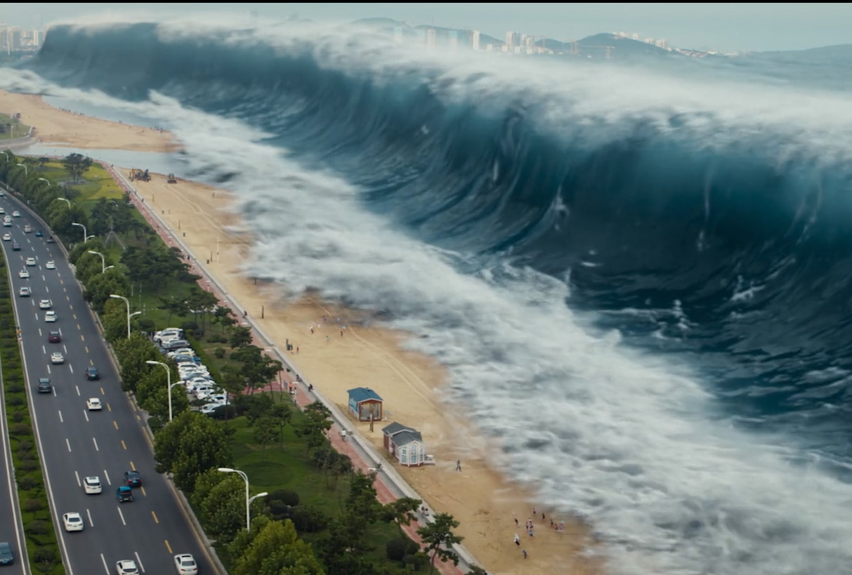 《狂鳄海啸》首播惊艳，3大看点过分优秀，难得的爆款灾难片