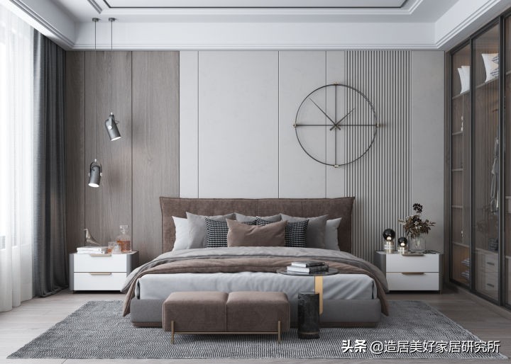 臥室背景牆别放空，这样设计美极了
