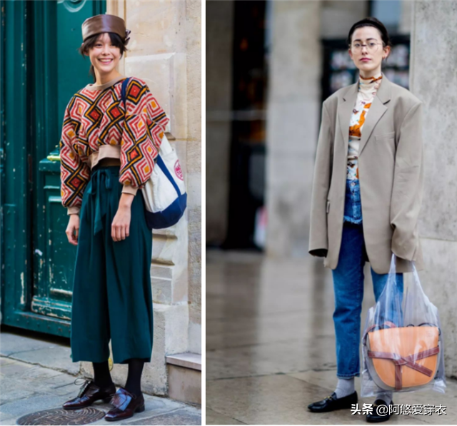 露脚踝过时了，今年流行“九分裤+长袜”这样搭，小个子穿特显高