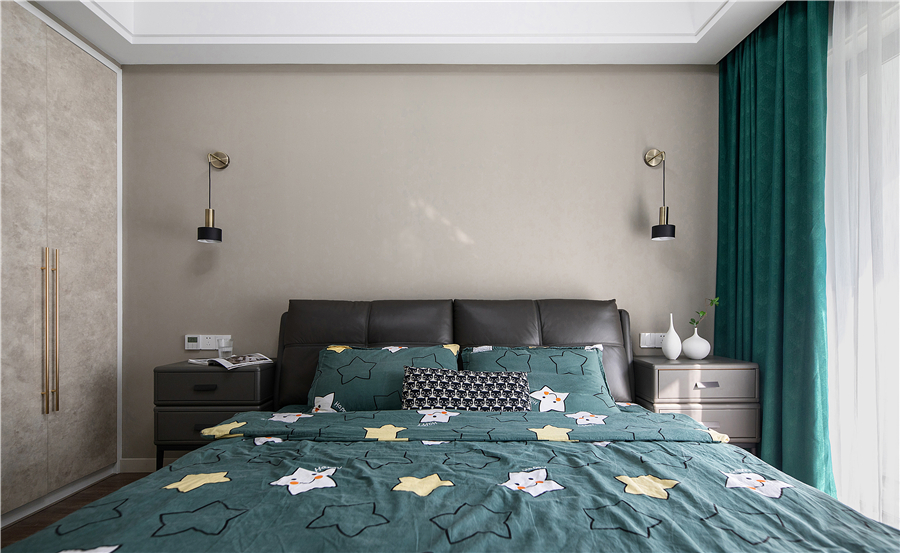 200㎡现代风设计，开放式厨房+餐厅+吧台，轻松自然的生活