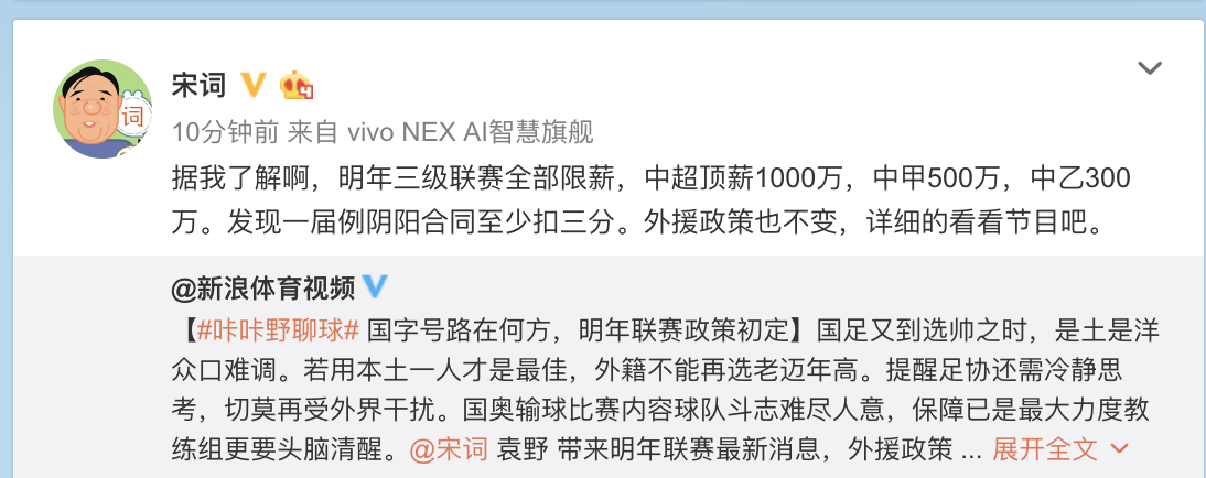 中国足协限薪政策解读(足协限薪标准曝光：中超顶薪1000万，中甲500万，中乙300万)