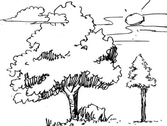 钢笔画：十种常见构图法，学会这些构图，几分钟一副钢笔画，收藏