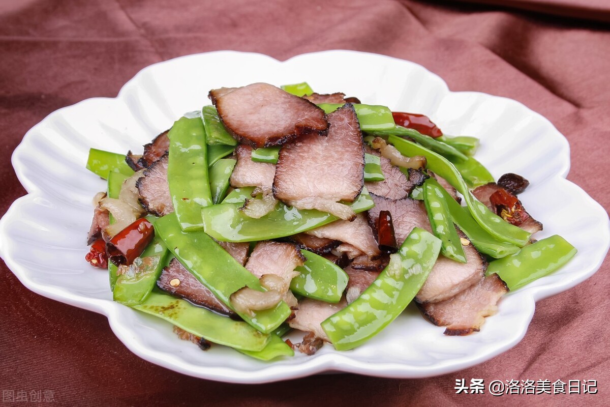 兰豆炒腊肉图片图片