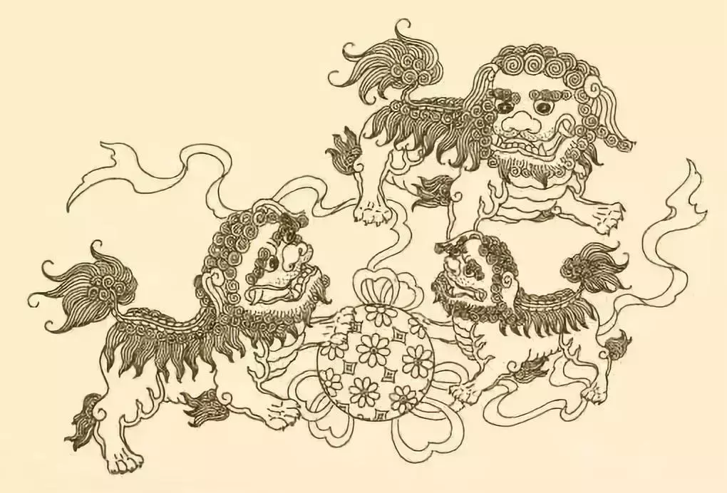 狮子为古代汉族人民心目中的瑞兽.