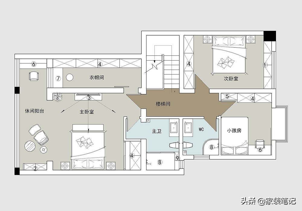 320㎡现代美式风格别墅，简洁有品位，造型并不复杂，值得借鉴