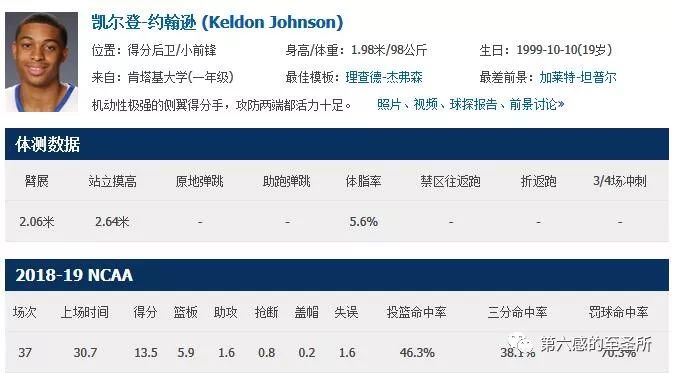 约翰逊34 15 6(马刺选秀回顾之“小野猫”凯尔登约翰逊)