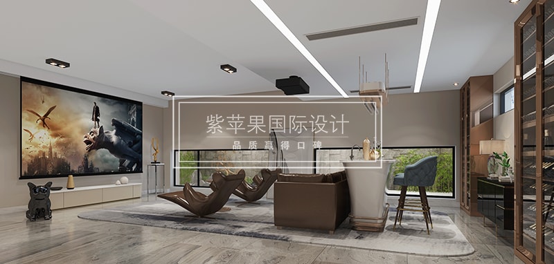 悦榕府450㎡联排别墅现代风格装修案例