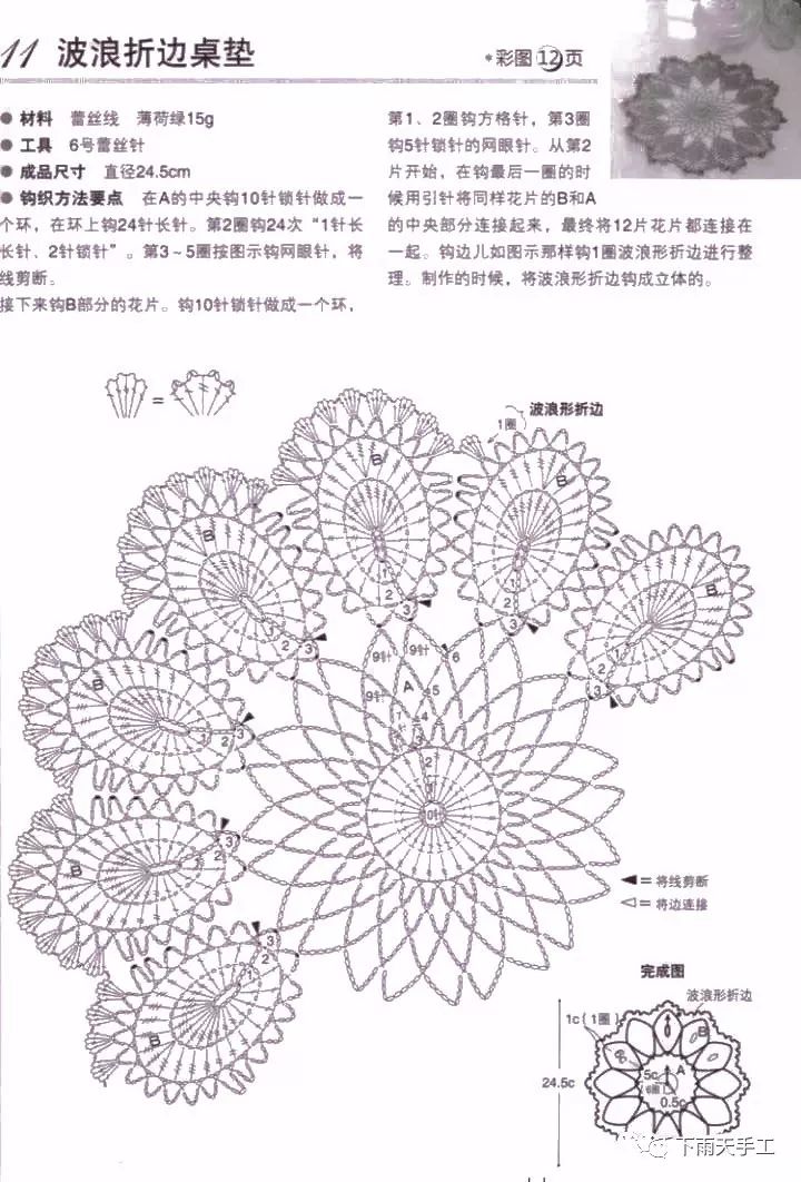 有关孔雀羽毛的花样图解